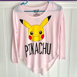 Pikachu Pokémon pink slouchy shirt